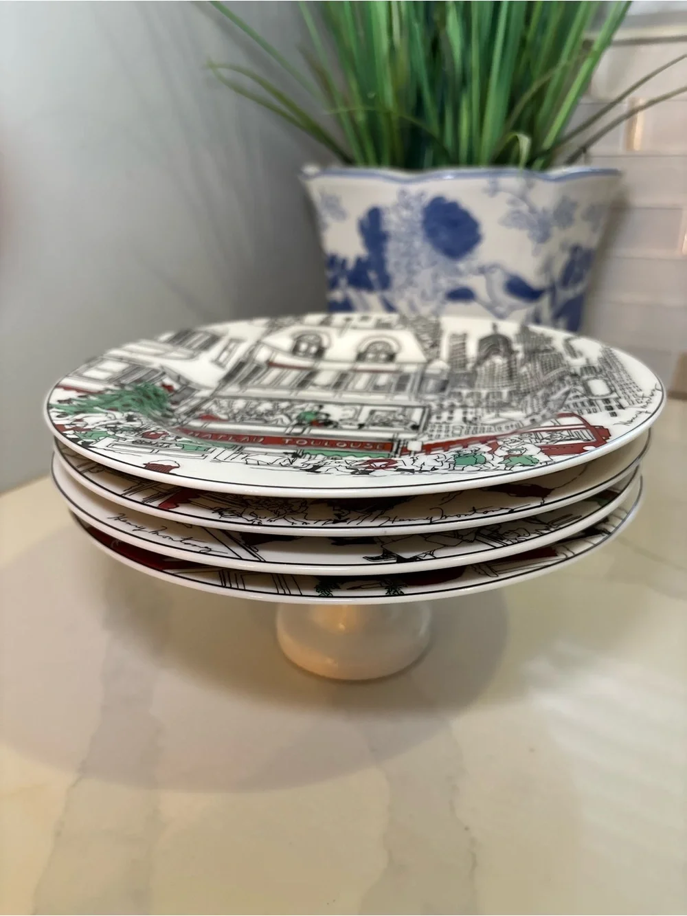 Set of 4 Noritake Epoch Le Restaurant X-MAS 8